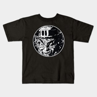 LEPRECHAUN (Circle Black and White) Kids T-Shirt